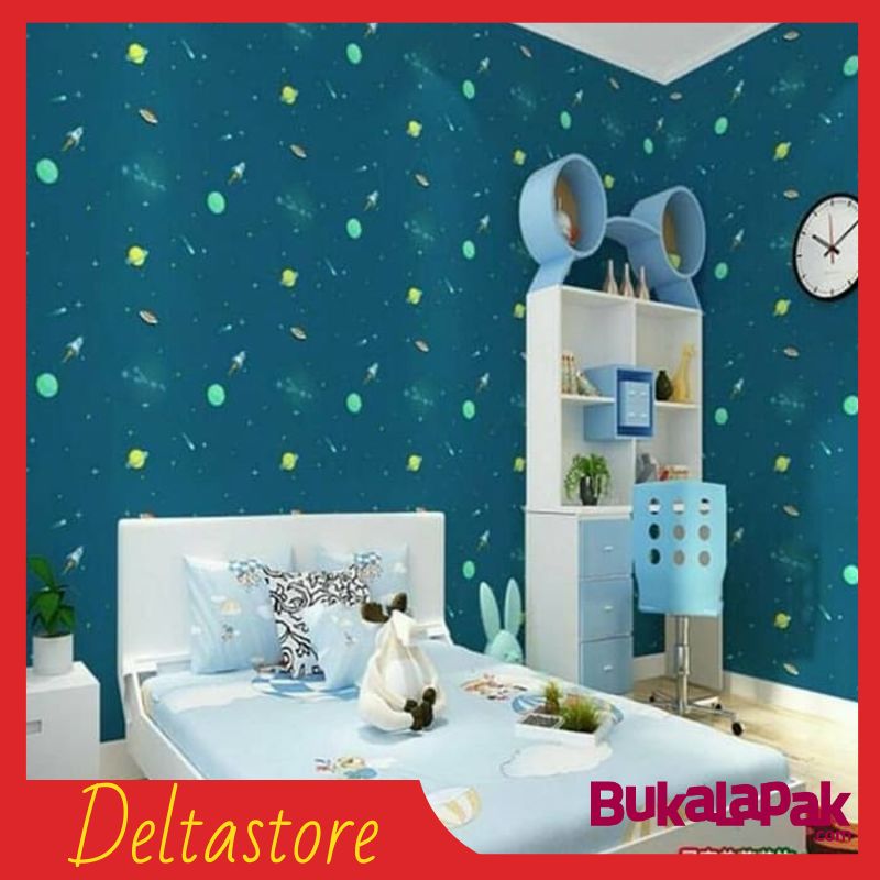 Termurah Grosir Wallpaper Sticker Dinding Planet Angkasa - Bukalapak - HD Wallpaper 