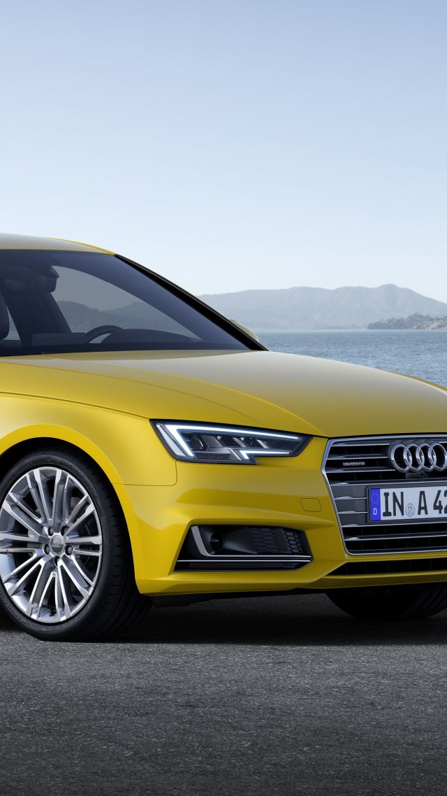 Audi-a4, Yellow, Frankfurt 2015 - Audi A4 2016 Tuning - HD Wallpaper 