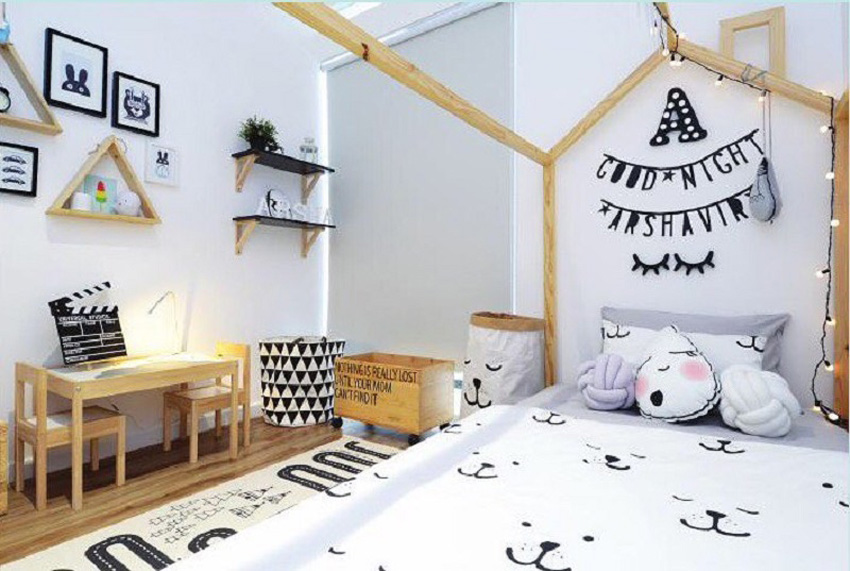 Space Ruangan Untuk Belajar - Dekorasi Kamar Tidur Black And White - HD Wallpaper 