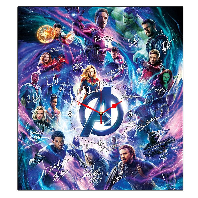 Jam Dinding Avengers Autograph 54x60cm - Avengers Endgame Wallpaper Hd - HD Wallpaper 