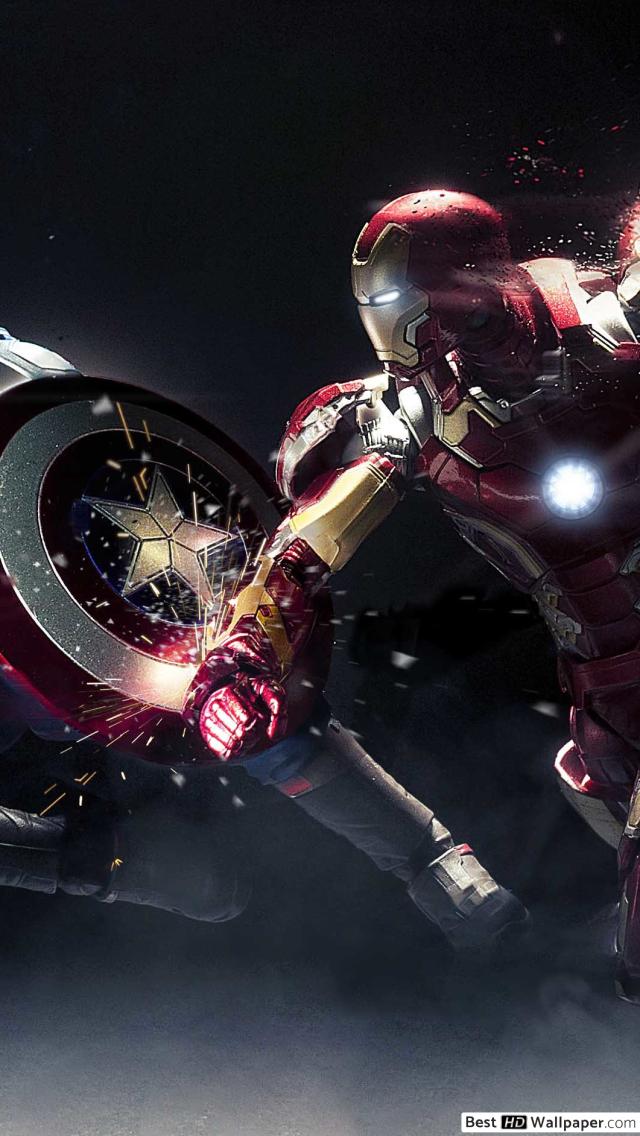 Captain America Face Off Iron Man - HD Wallpaper 