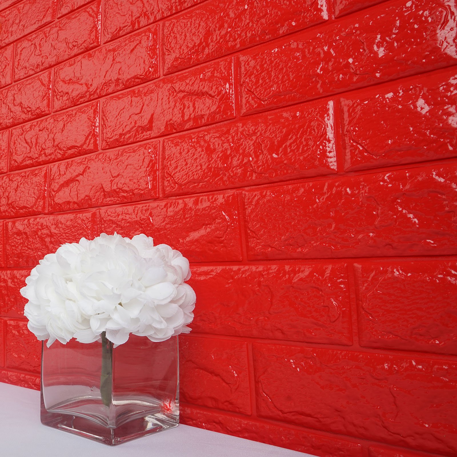 3d Foam Brick Wallpaper Jpg Red - HD Wallpaper 