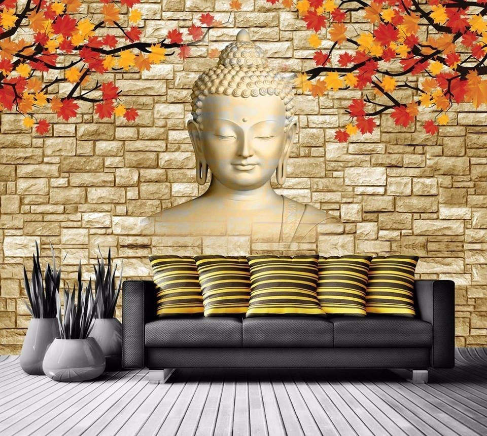 Buddha 3d Wallpaper For Walls - HD Wallpaper 