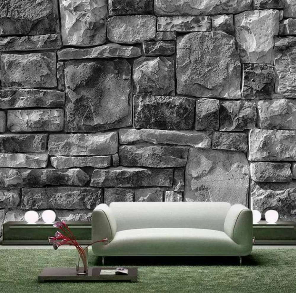 Wallpaper Dinding Custom 3d Batu Alam - Color Full Texture Brick Wall