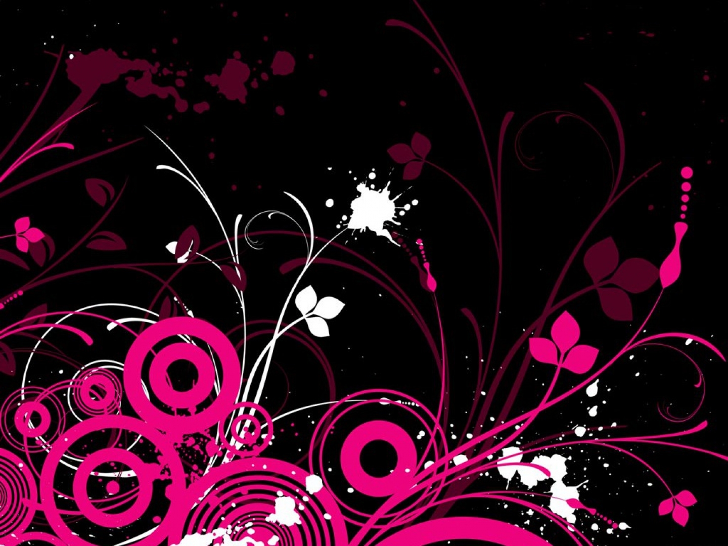 Cute Black And Pink Wallpaper - Black And Pink Design - HD Wallpaper 