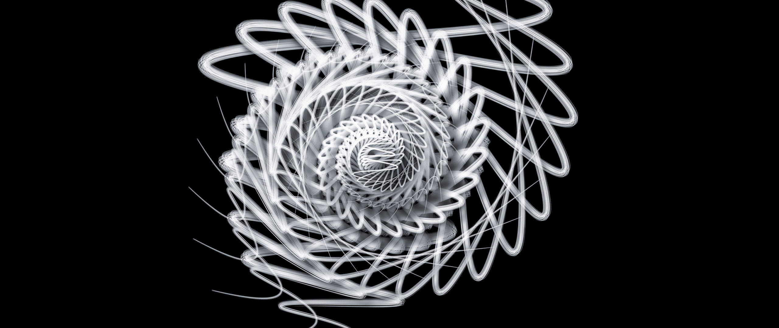 White Lines, Abstraction, Spiral, Wallpaper - صور سوداء عجيبة - HD Wallpaper 