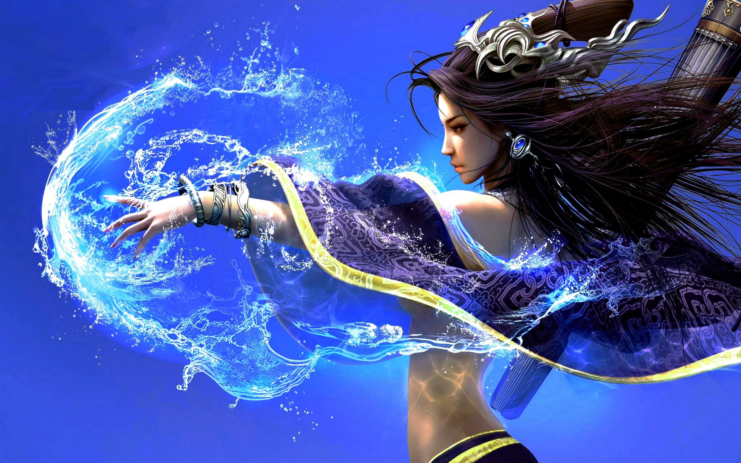 Enchantress, Magic, Fairy - Water Magic Fantasy - 2560x1600 Wallpaper -  