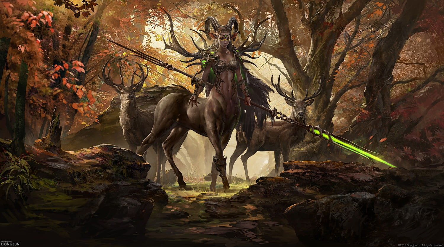 Forest Centaur Art Concept - HD Wallpaper 