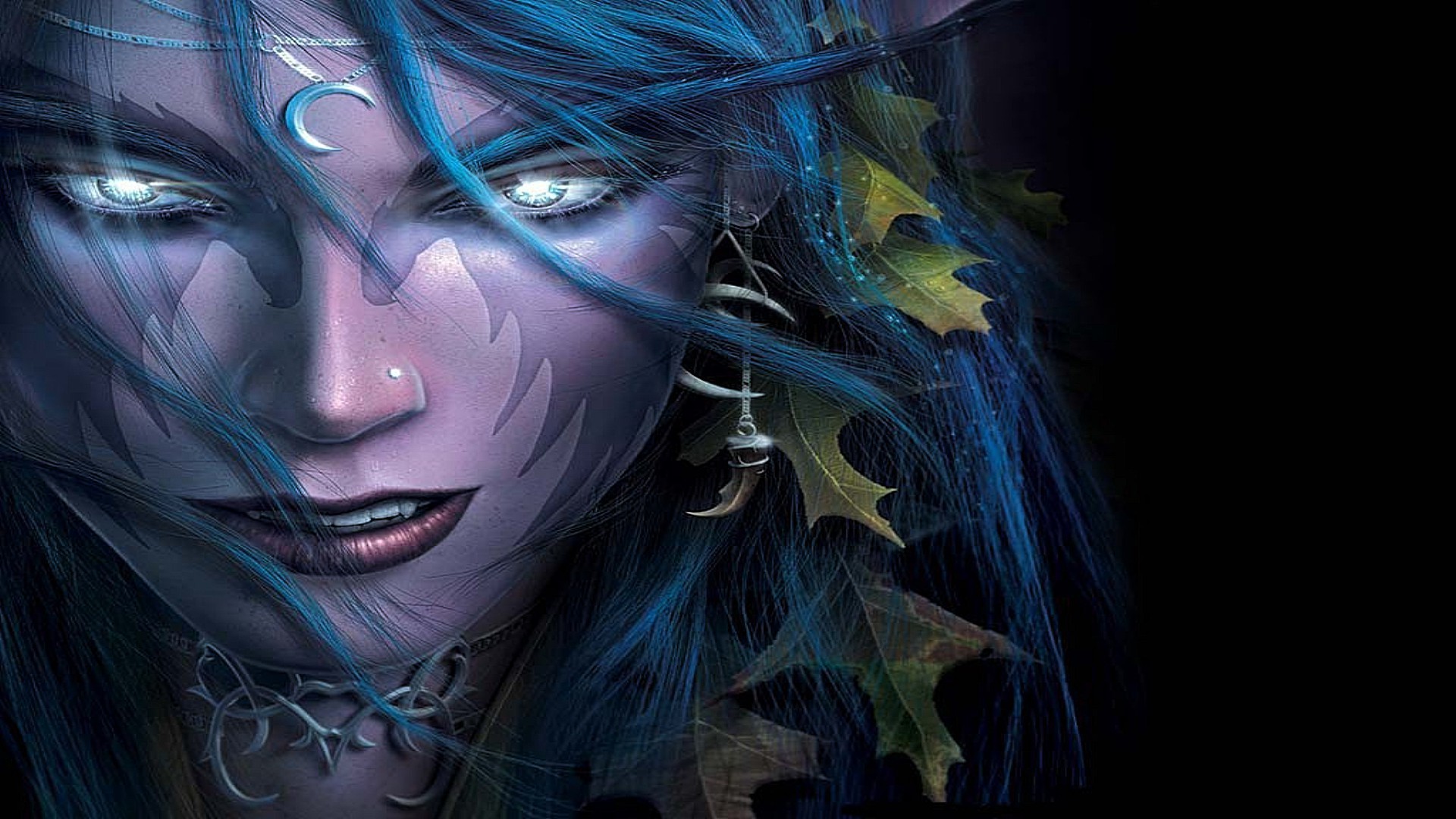 Witch Fantasy Portrait Art Girl Woman Surreal Beautiful - World Of Warcraft Wallpaper Night Elf - HD Wallpaper 