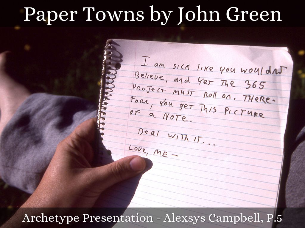Paper Towns By John Green Archetype Presentation - Paper Towns Margos Notes - HD Wallpaper 