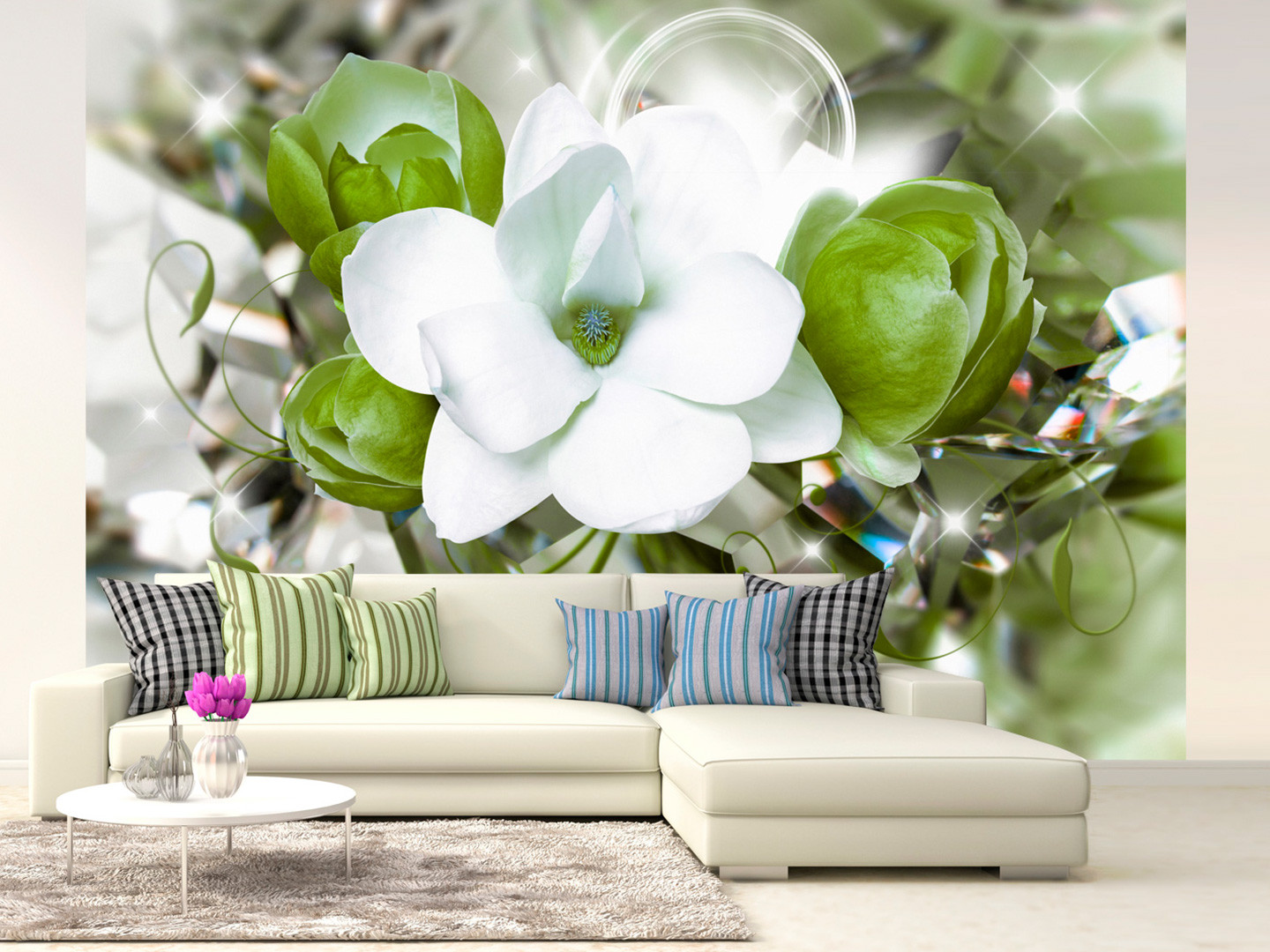 Photo Wallpaper Spring Enchantress - Fioletowa Fototapeta - HD Wallpaper 