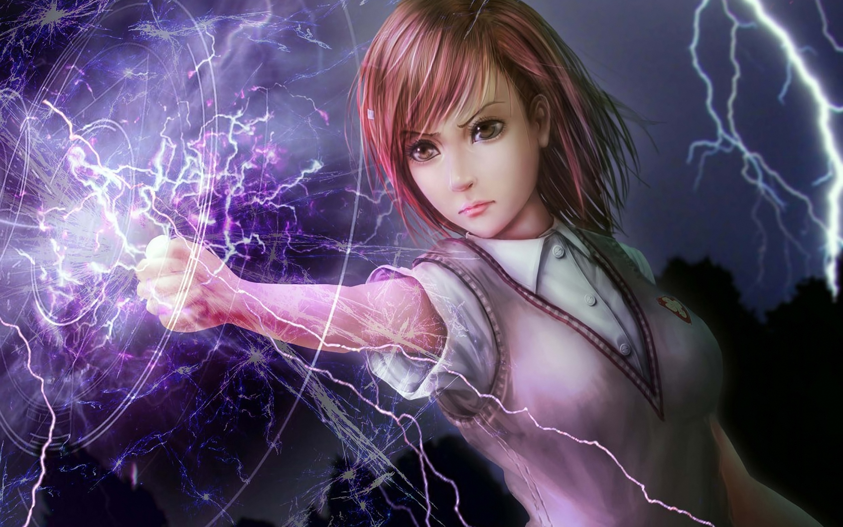 Enchantress With Lightning - Mikoto Misaka - HD Wallpaper 