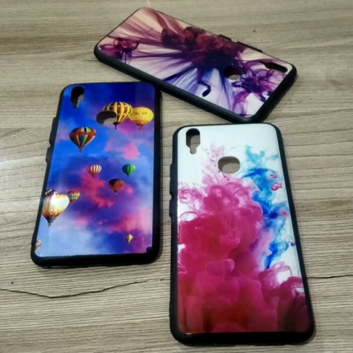 Case Vivo Vivo V9 Fuse Glass Motif Wallpaper Gradasi - Smartphone - HD Wallpaper 