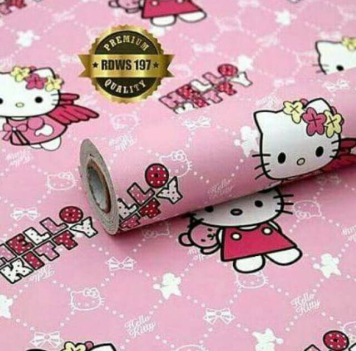 Wallpaper Hello Kitty 10 Meter *45cm Hk Wall Paper - Harga Wallpaper Dinding Hello Kitty - HD Wallpaper 