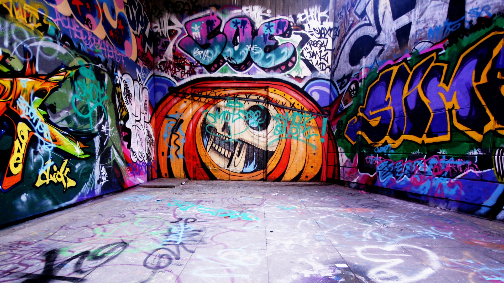 Hd Wallpaper Creative Graffiti Artworks For 1080p - Graffiti Wallpaper 1080 - HD Wallpaper 