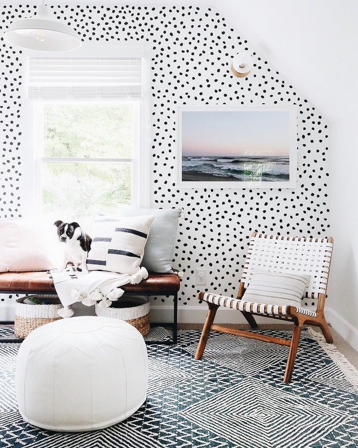 Polka Dot Wallpaper Bedroom - HD Wallpaper 