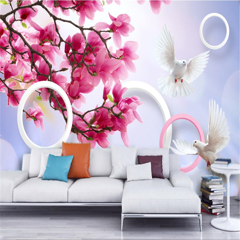 Wall Painting 3d Flower - HD Wallpaper 