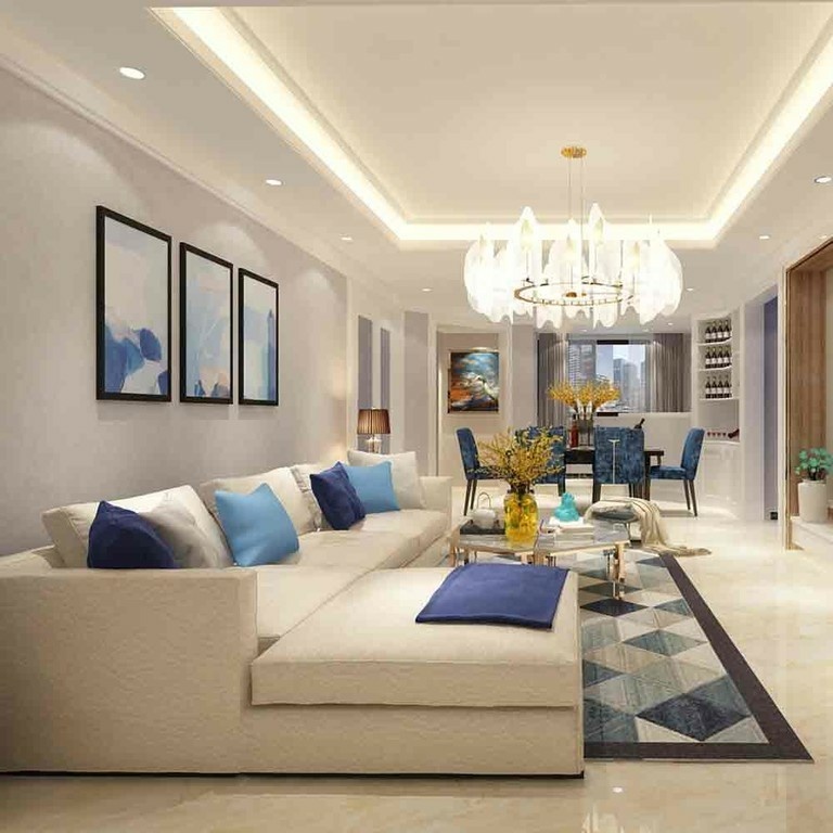 Wallpaper Dinding Murah - Living Room - HD Wallpaper 