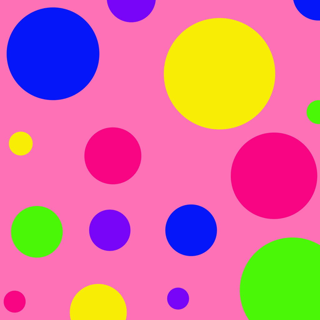 Rainbow Polka Dot Wallpaper - Pink Background With Color Polka Dots - HD Wallpaper 