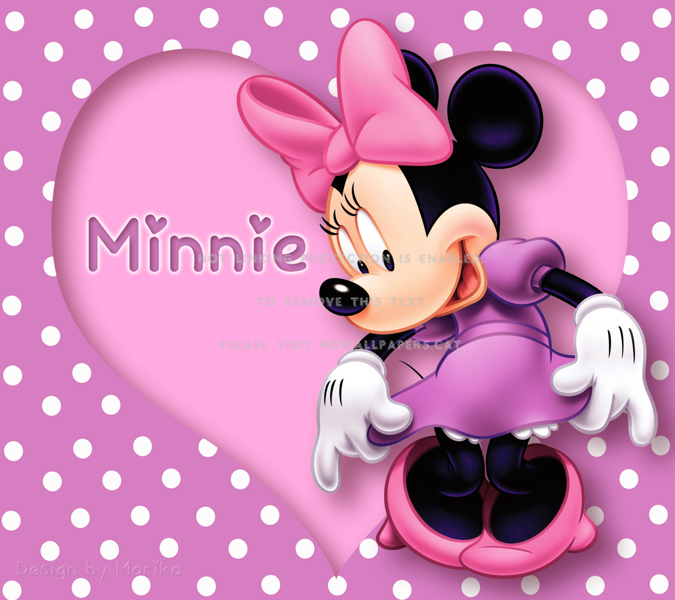 Minnie Heart Purple Disney Cute Polka Dots - Minnie Mouse (life Size Stand Up) - HD Wallpaper 
