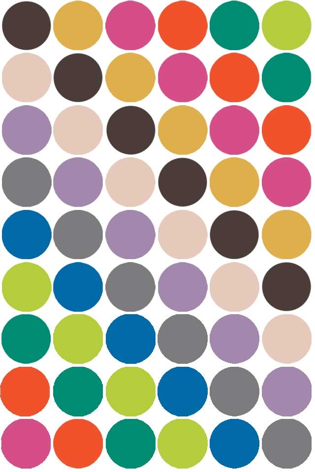 Dots In Rainbow Iphone 5 Wallpaper - Round Color Coding Labels Purple - HD Wallpaper 