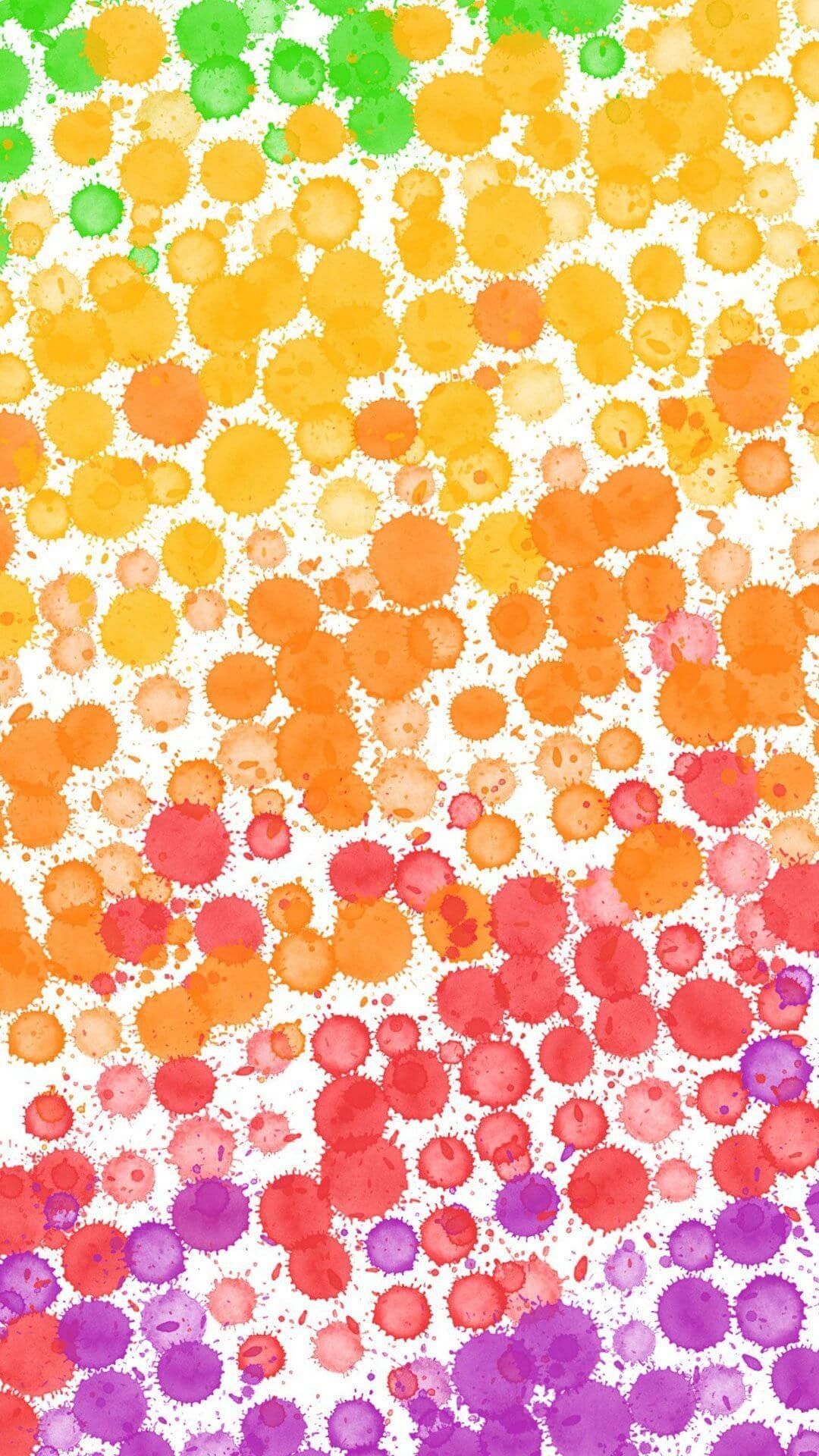 Colorful Dots Wallpaper Iphone - HD Wallpaper 