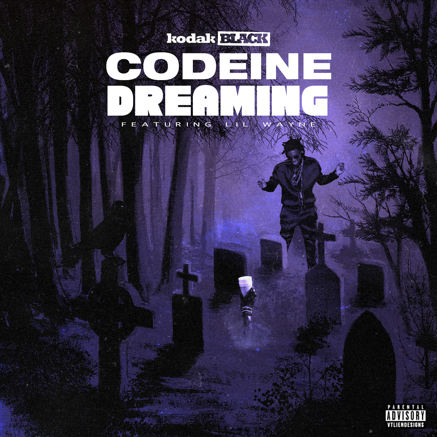 Kodak Black Codeine Dreaming Feat Lil Wayne - HD Wallpaper 