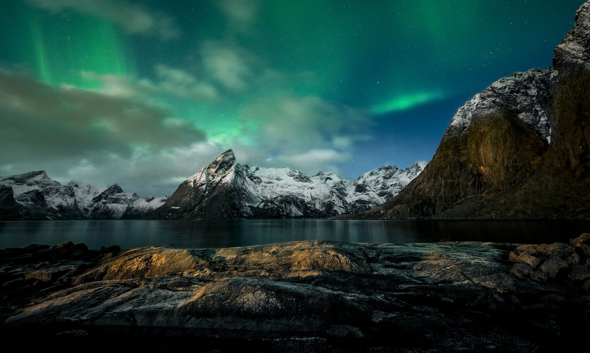 Paintings Of North Lights And Snow - HD Wallpaper 