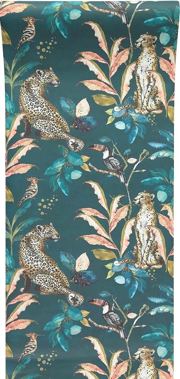 Cheetah Wallpaper For Bedroom Cheetah Leopard Wallpaper - Cheetah Wallpaper Laura Hyden - HD Wallpaper 