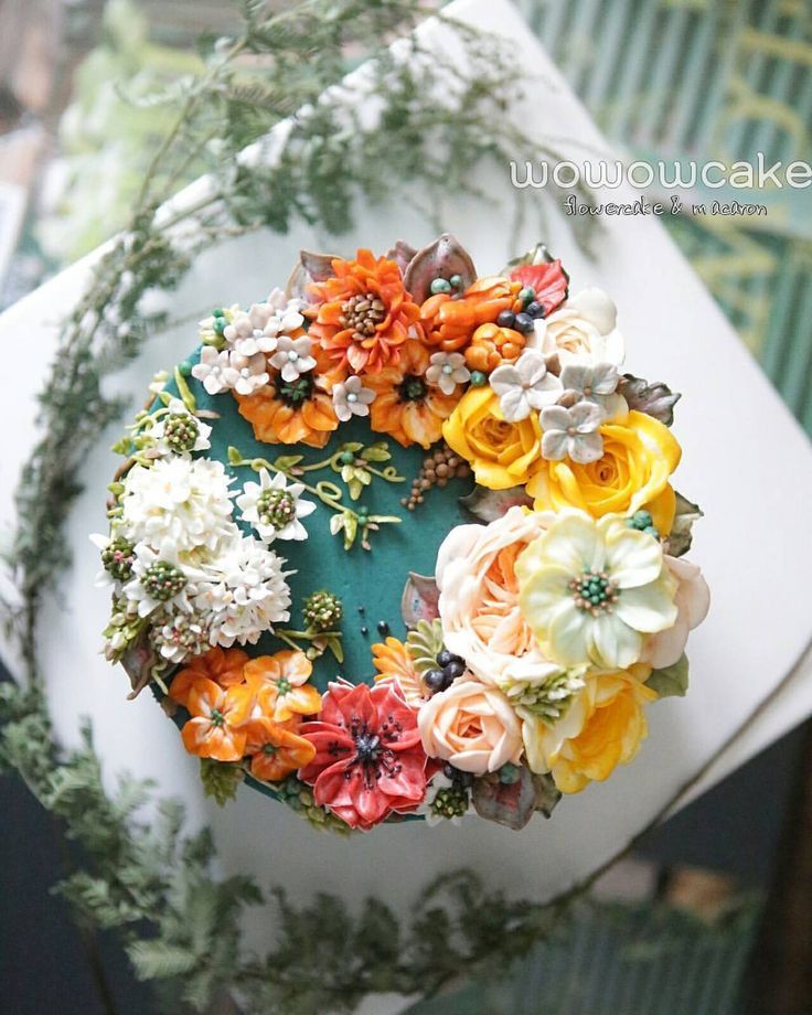 Birthday Wishes Images With Flowers - Украсить Торт Кремовыми Цветами - HD Wallpaper 