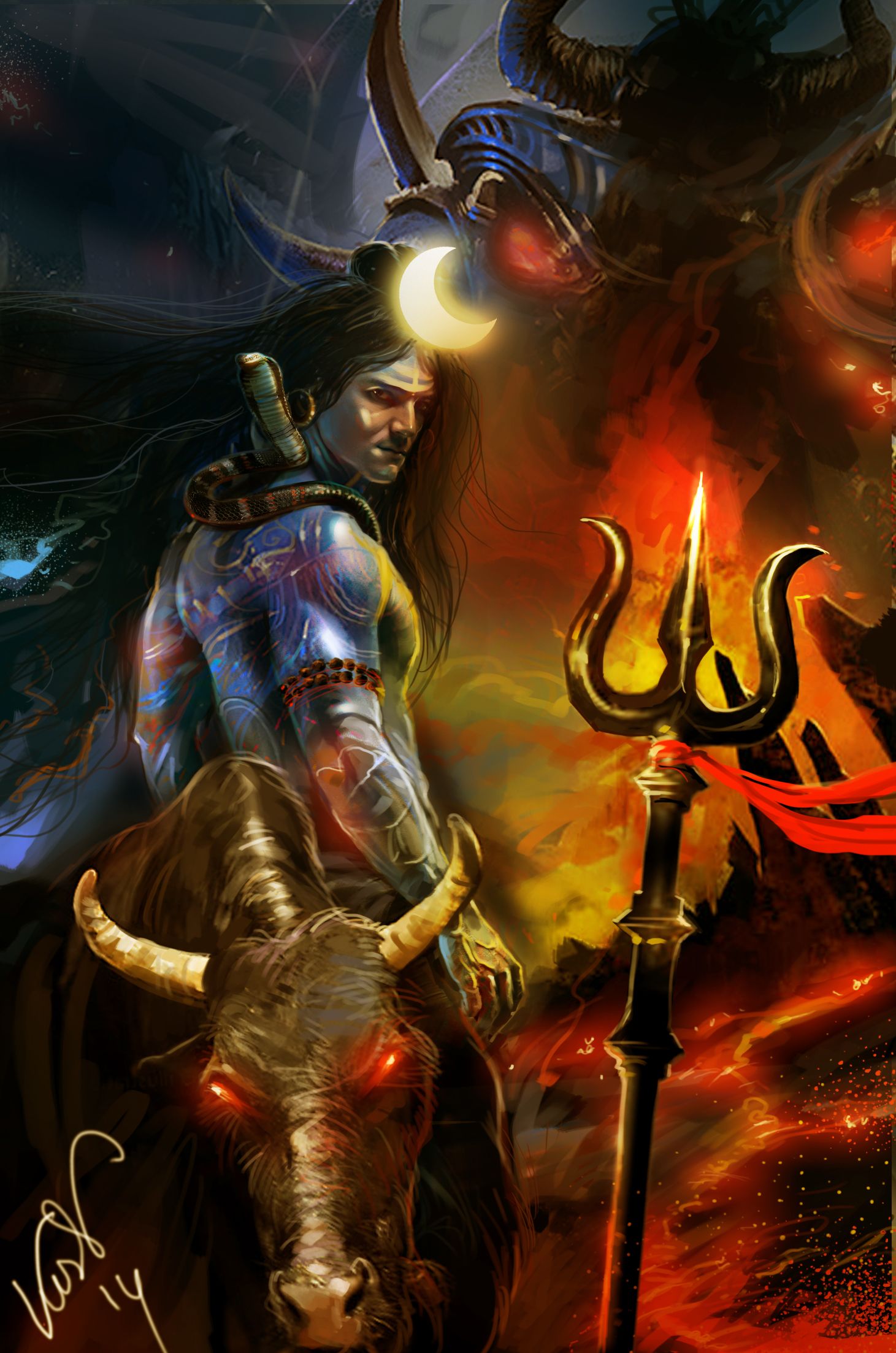 Angry Mahadev - HD Wallpaper 