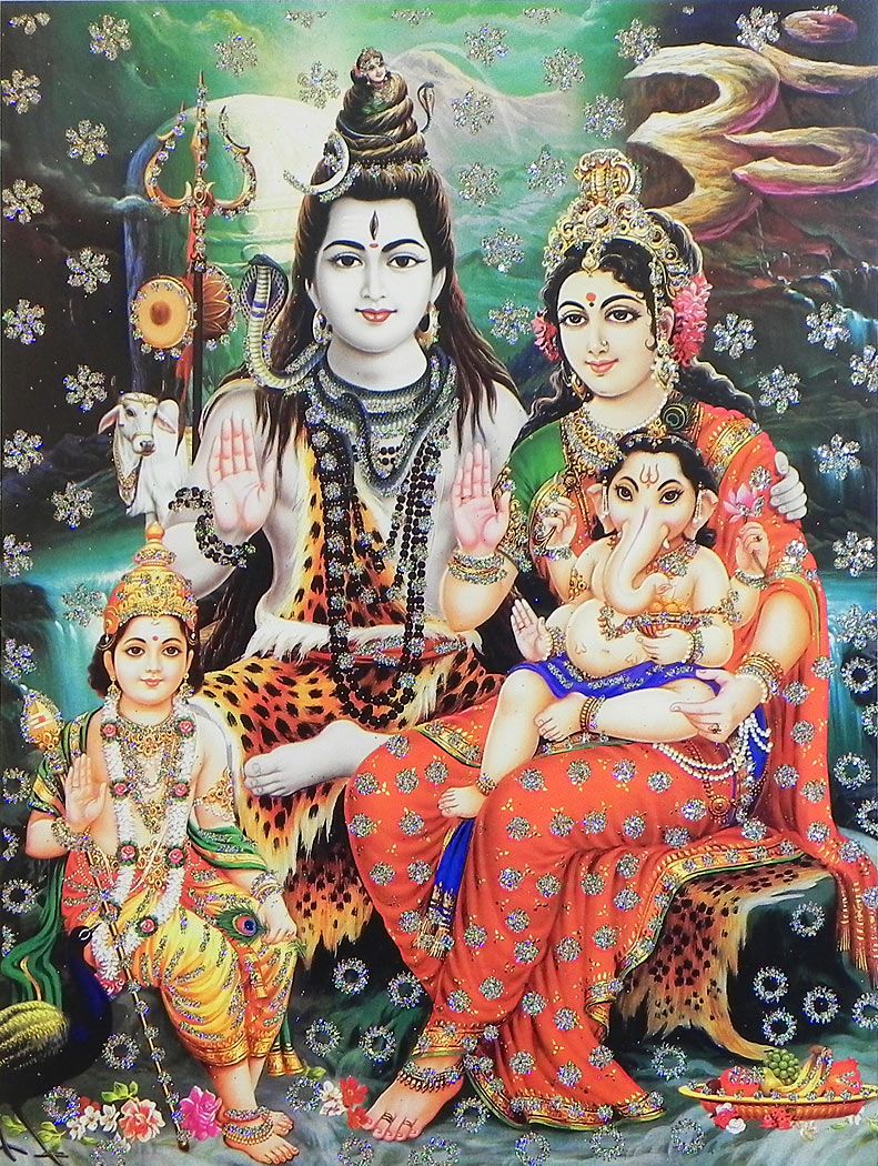 Shiva Parvati Hd Images - Shiva Parvati Ganesh - 791x1050 Wallpaper -  