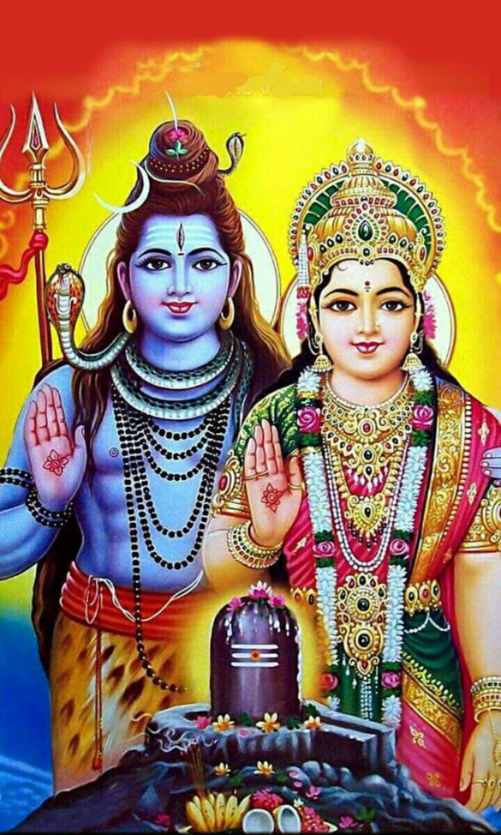 Lord Shiva Parvathi Hd - HD Wallpaper 