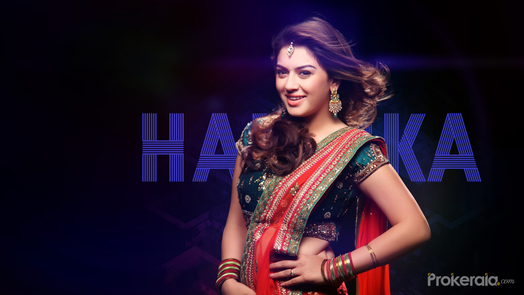 Cute Saree Cute Hansika Motwani - HD Wallpaper 
