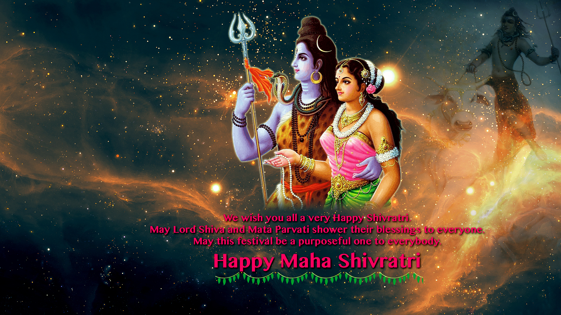 Shiv Parivar Shivratri Quotes Wallpaper Free Download - Happy Shivratri  Image Download - 1920x1080 Wallpaper 