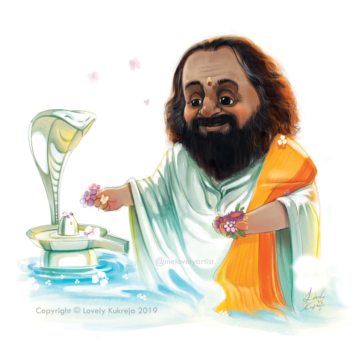 Sri Sri Ravi Shankar Painting - HD Wallpaper 