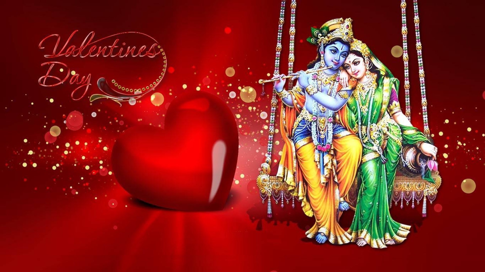 Radha Krishna Love Latest Wallpapers And Pictures 
 - Happy Valentines Day Radha Krishna - HD Wallpaper 