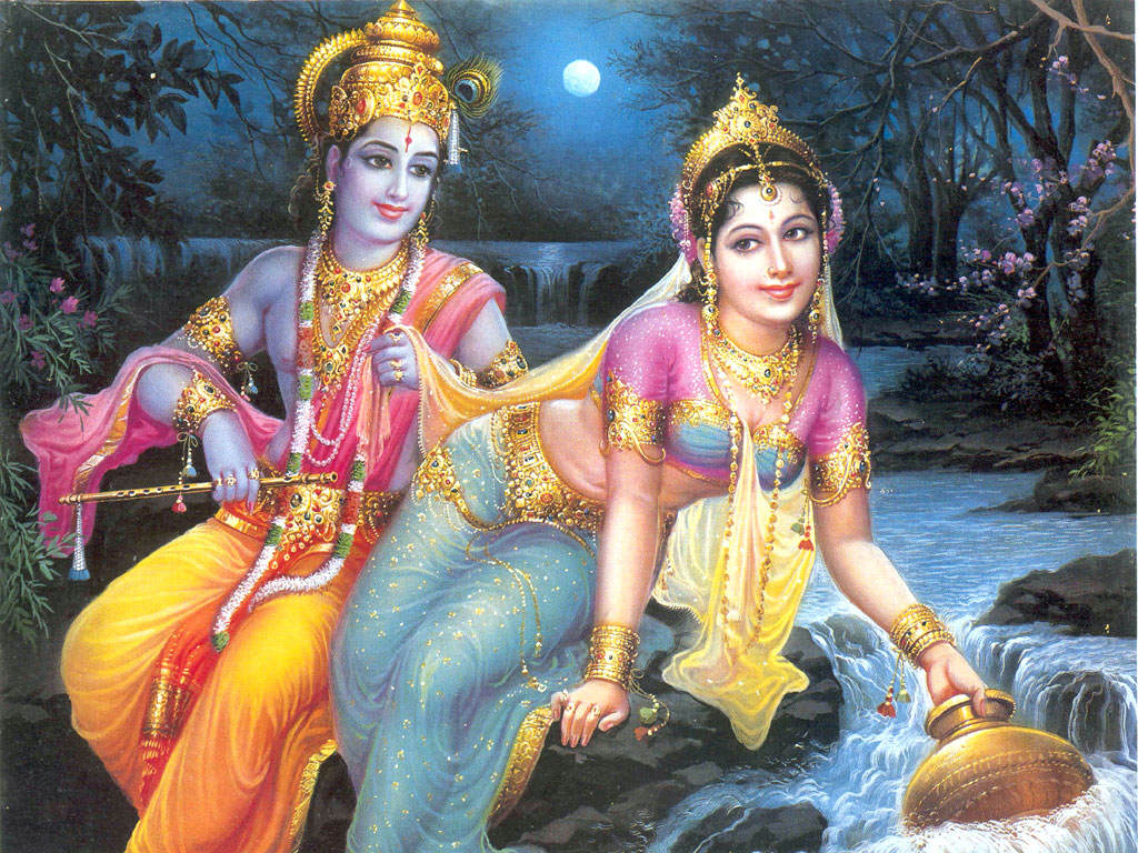 Radha Krishna Live Wallpaper - Animated Radha Krishna Wallpapers For Mobile - HD Wallpaper 