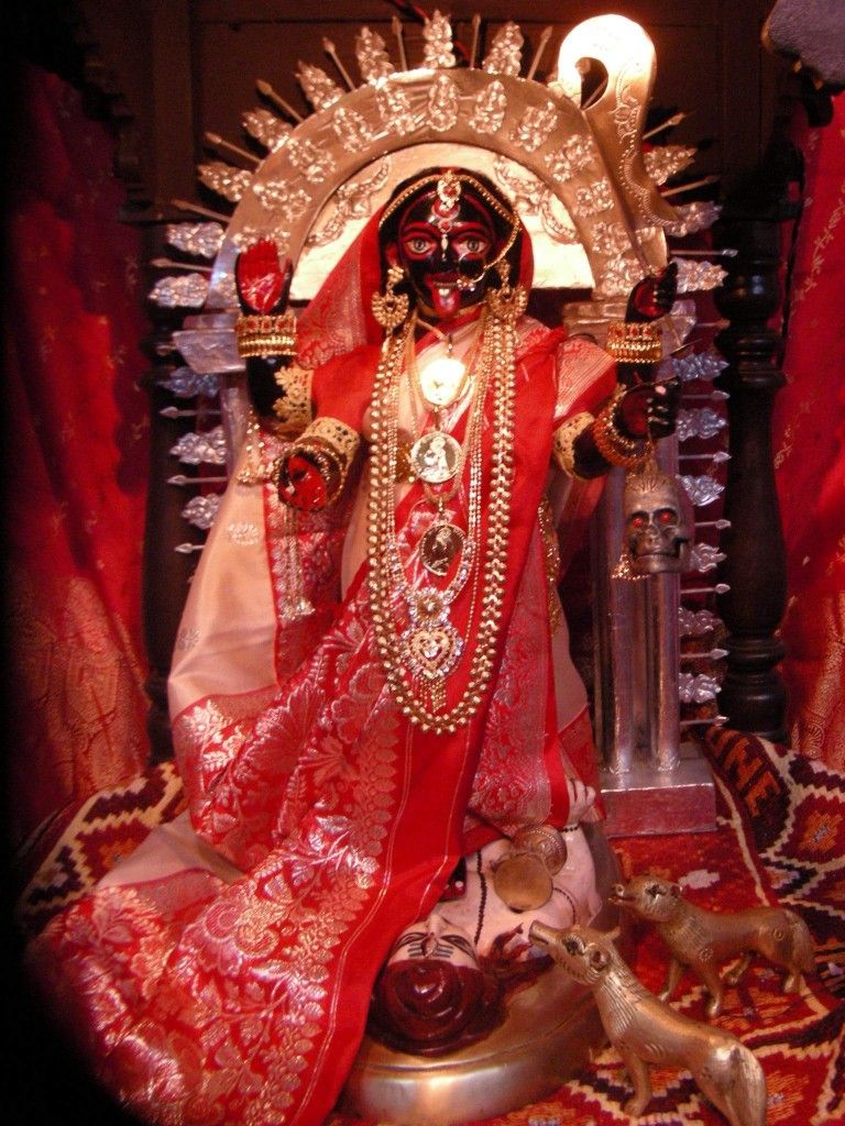 Red Saree Maa Bhadotarini - 768x1024 Wallpaper 