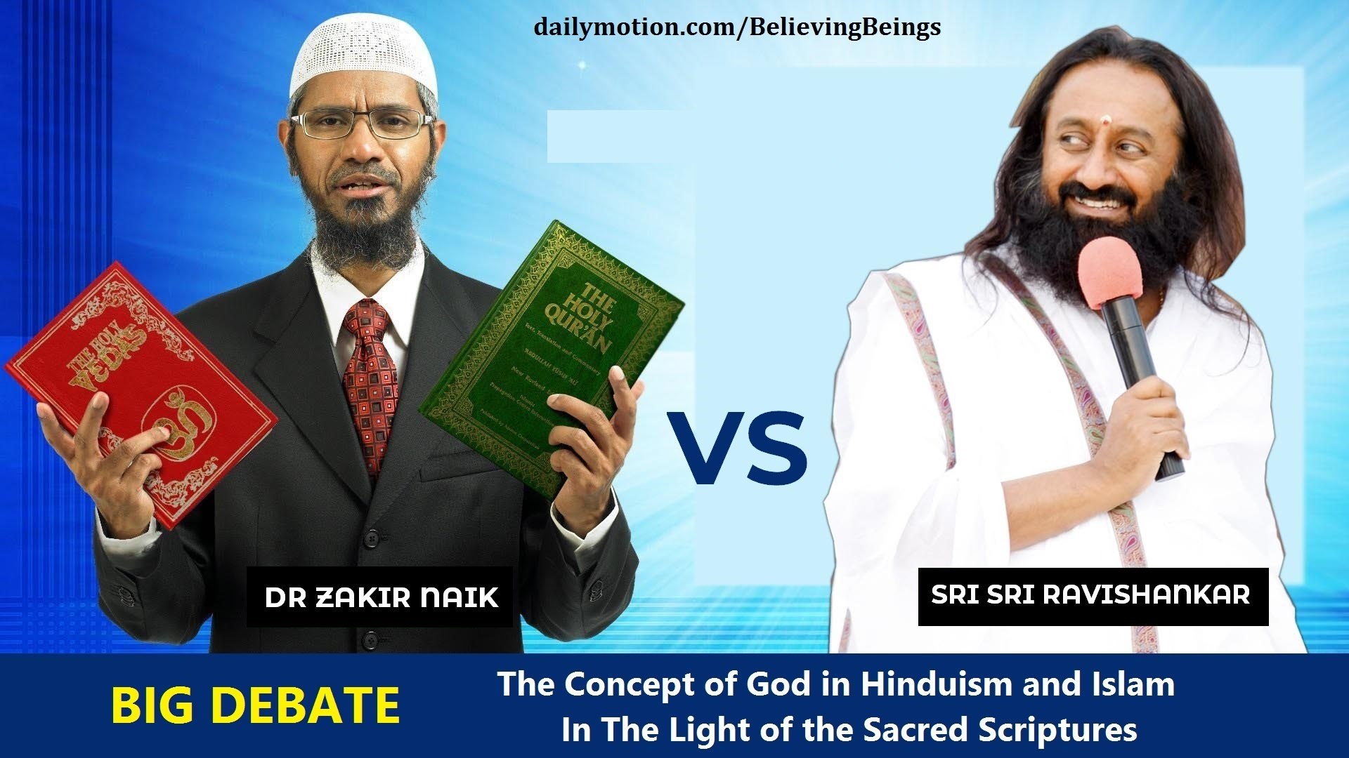 Zakir Naik Vs Sri Sri Ravi Shankar - HD Wallpaper 