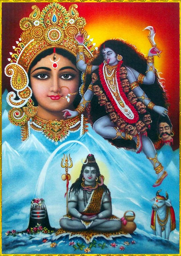 Kali Durga And Shiva - 636x899 Wallpaper 