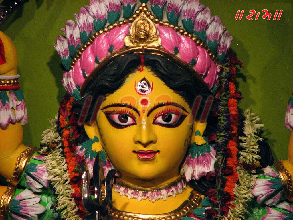 Maa Kali Face Wallpaper - Durga Puja - 1024x768 Wallpaper 
