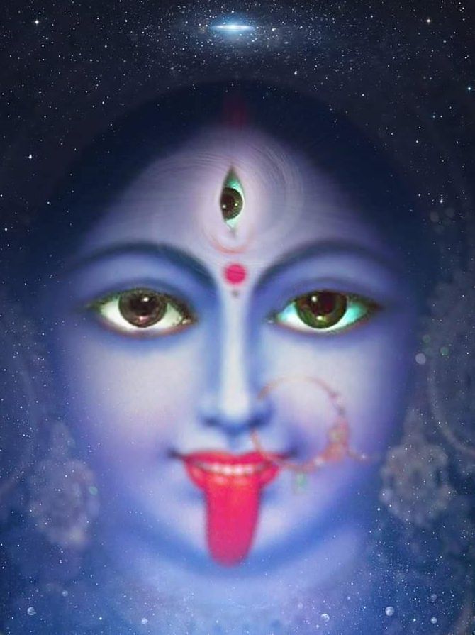Goddess Maa Kali Photo - Sweet Maa Kali Face - 670x895 Wallpaper 