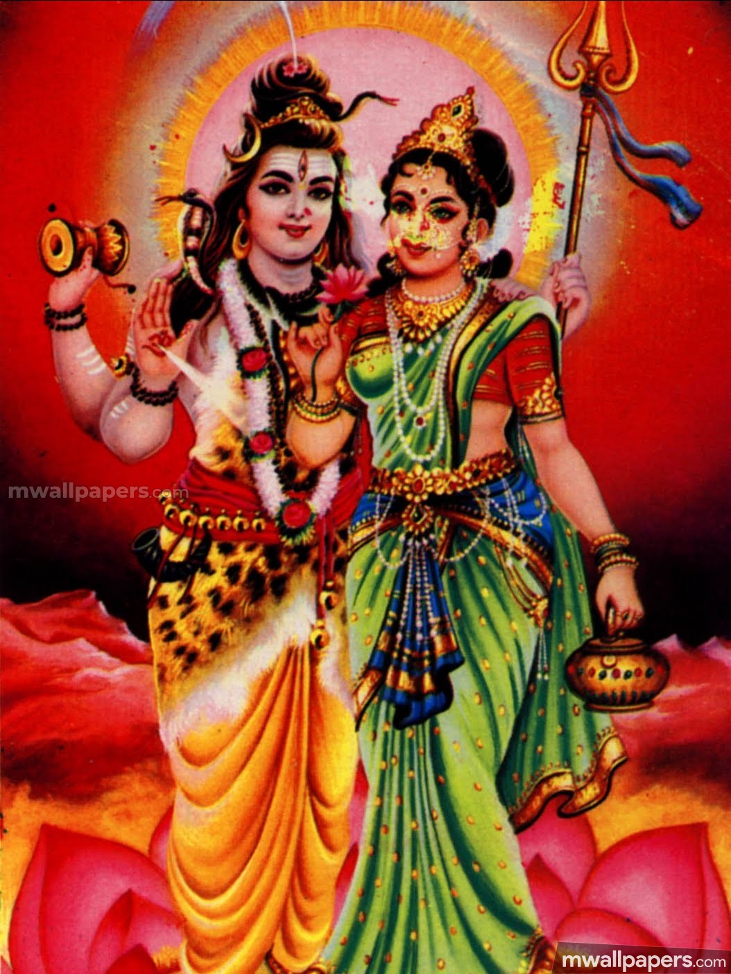 Goddess Parvati Hd Photos & Wallpapers 
 Title Goddess - Sri Lalitha Devi And Siva - HD Wallpaper 