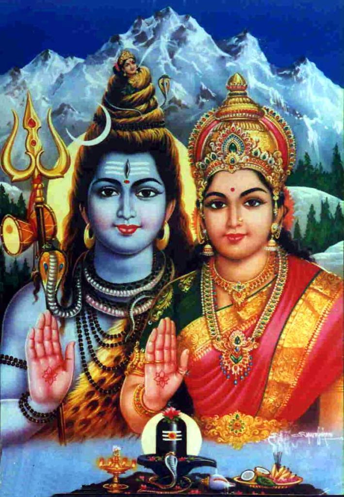 Lord Shiva And Parvathi - HD Wallpaper 