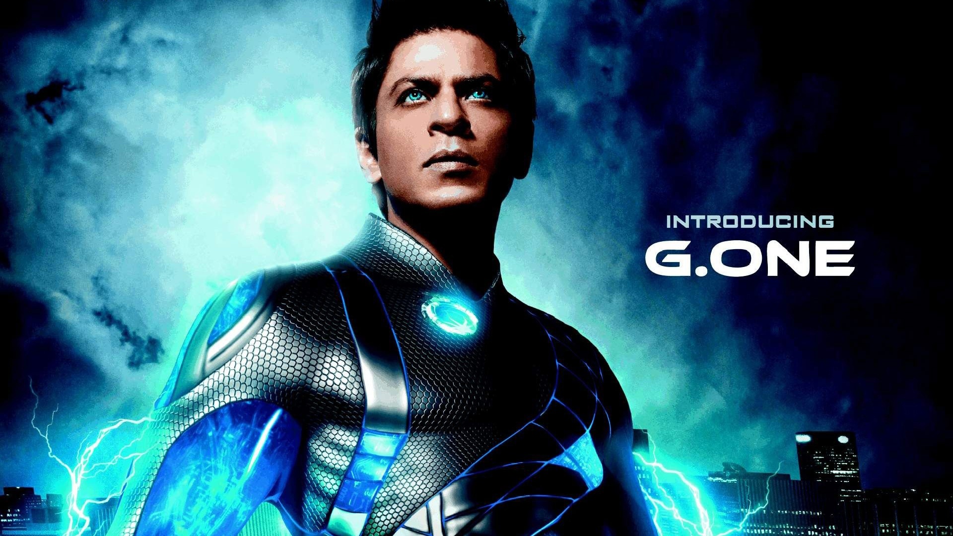 One Shahrukh Khan Close-up Futuristic - Ra One Hd Background - HD Wallpaper 