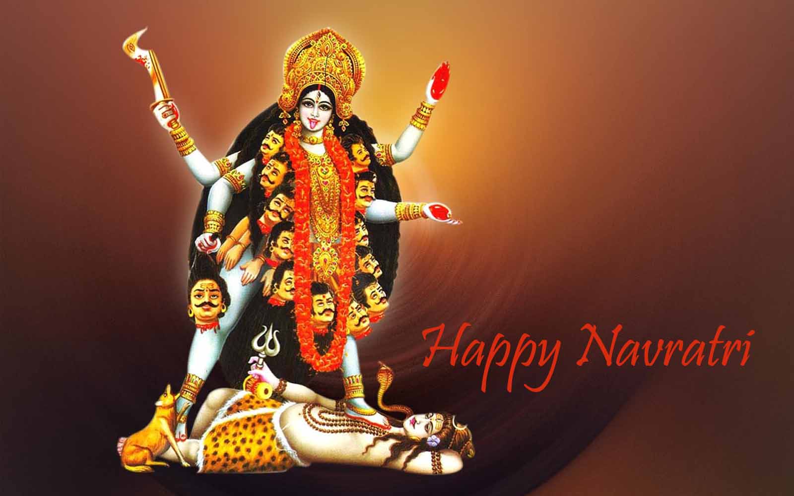 Happy Navratri Desktop Wallpapers And Backgrounds - Happy Navratri Images Kali Mata - HD Wallpaper 