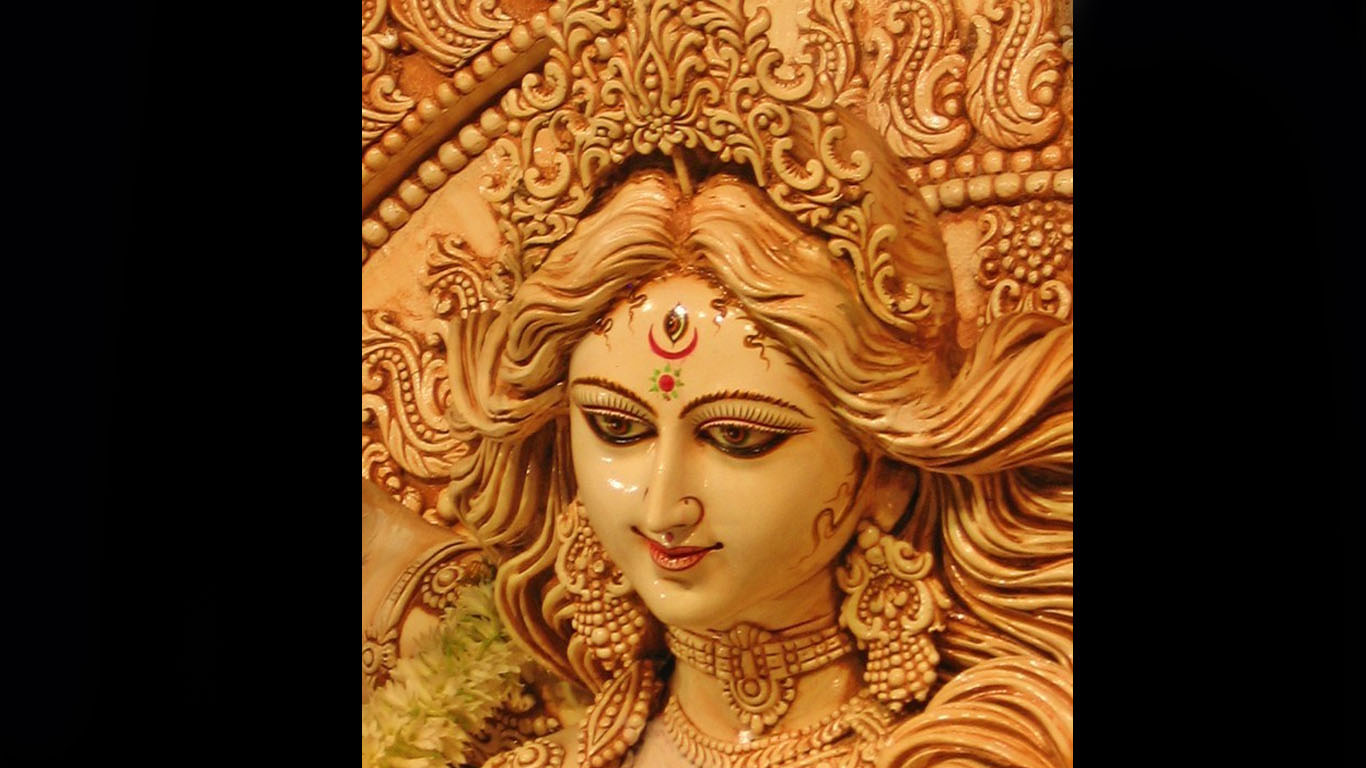 Maa Durga Face 3d Hd Image - Maa Durga Ka Virat Roop - HD Wallpaper 
