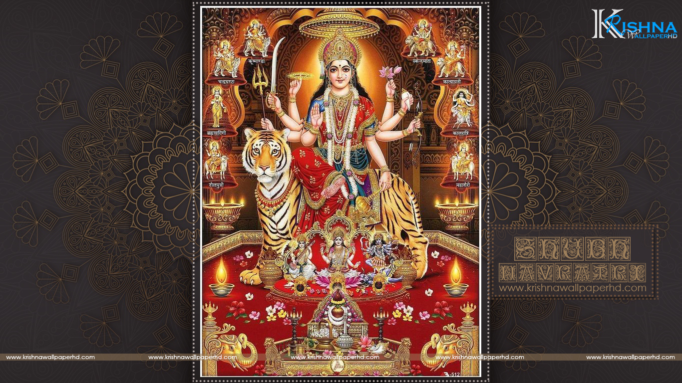 Mata Rani Nav Durga - 1366x768 Wallpaper 