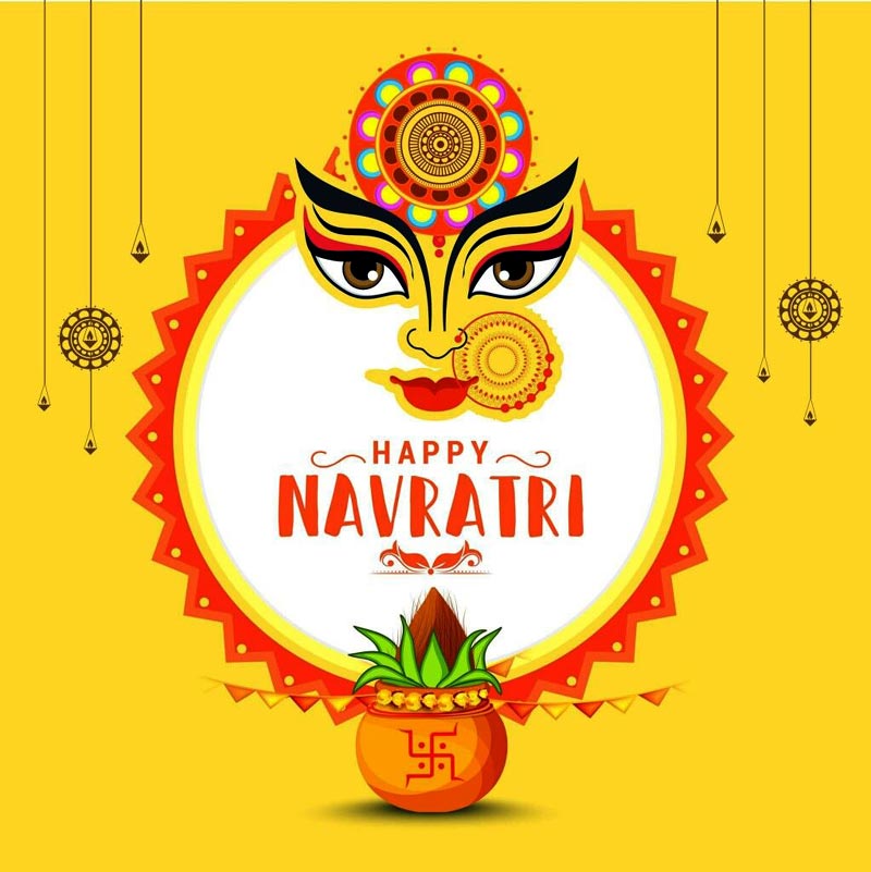 Happy Navratri Images With Wishes - Navratri Post - HD Wallpaper 